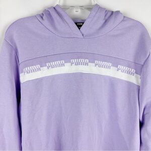 Puma Womens M Amplified Cropped Hoodie Sweatshirt with Logo